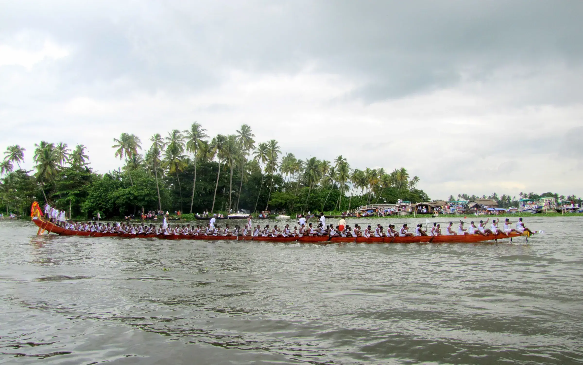 Snake boats racing