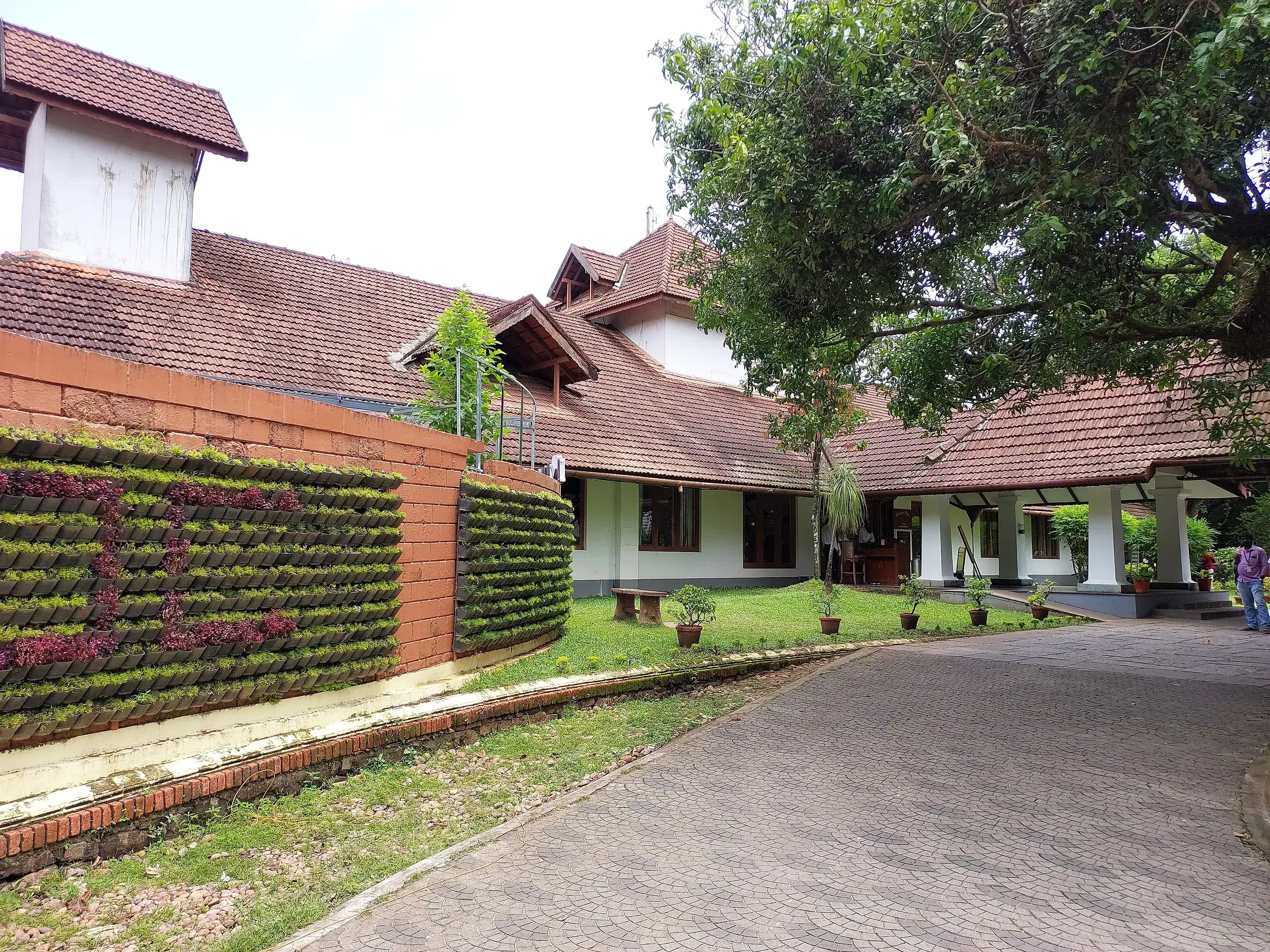 The colonial façade of Bolgatty Palace on an island in Kochi